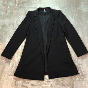 Tommy Hilfiger Long Blazer Jacket Size 12 Black Excellent